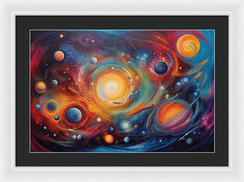 The Cosmic Dance of Planets and Stars - Framed Print