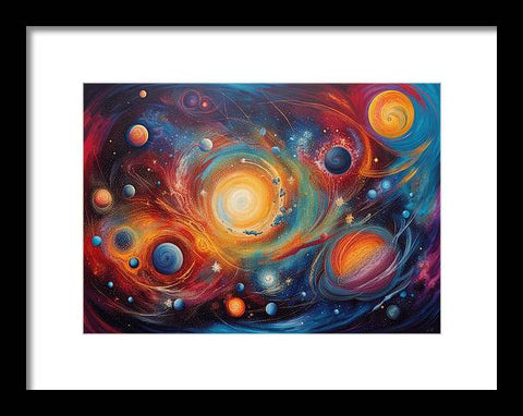 The Cosmic Dance of Planets and Stars - Framed Print