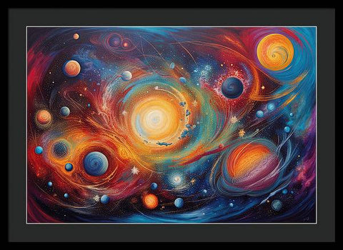 The Cosmic Dance of Planets and Stars - Framed Print