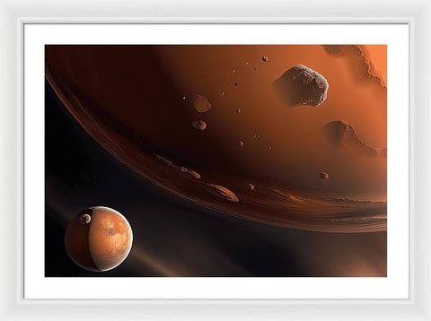 A Panoramic View of the Cosmos from Mars - Framed Print