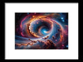 a spiral galaxy with stars and a blue spiral in the center