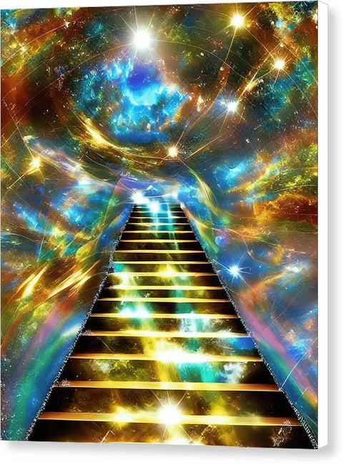 Ascending Stairway to Mystery - Canvas Print