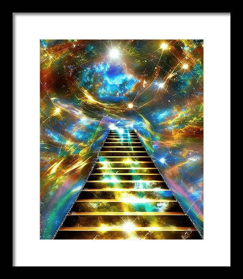 Ascending Stairway to Mystery - Framed Print