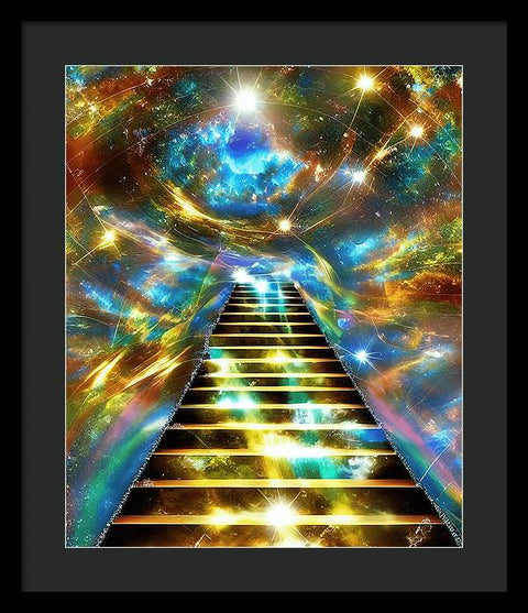 Ascending Stairway to Mystery - Framed Print