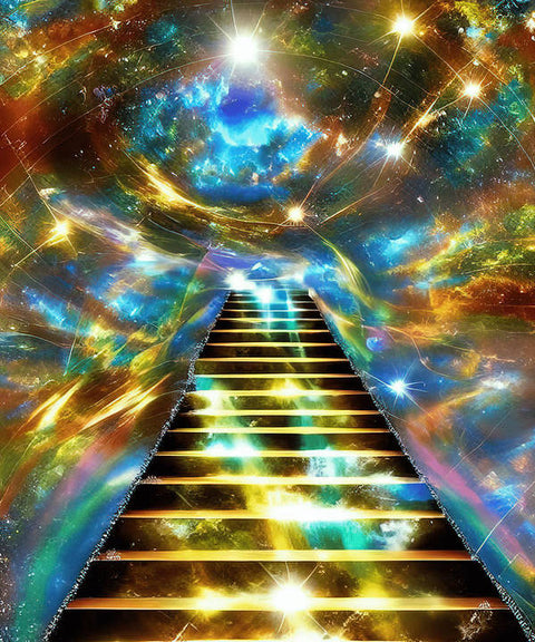 A staircase ascending to an unknown place