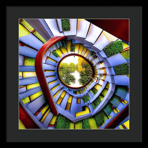 Ascending the White Stairway to Nature - Framed Print