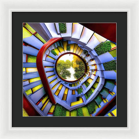 Ascending the White Stairway to Nature - Framed Print