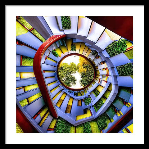 Ascending the White Stairway to Nature - Framed Print