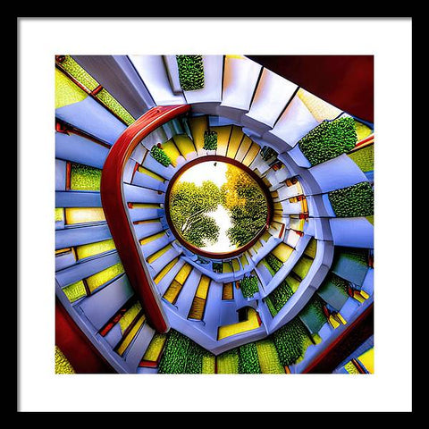 Ascending the White Stairway to Nature - Framed Print