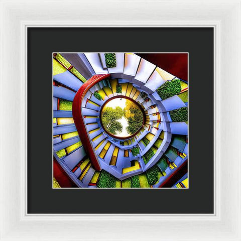 Ascending the White Stairway to Nature - Framed Print