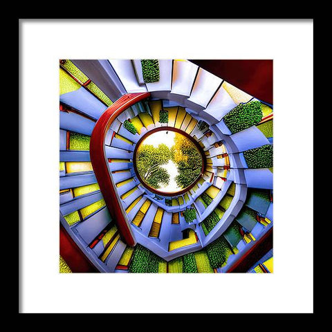 Ascending the White Stairway to Nature - Framed Print