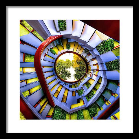 Ascending the White Stairway to Nature - Framed Print