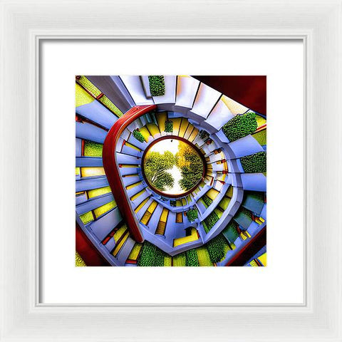 Ascending the White Stairway to Nature - Framed Print