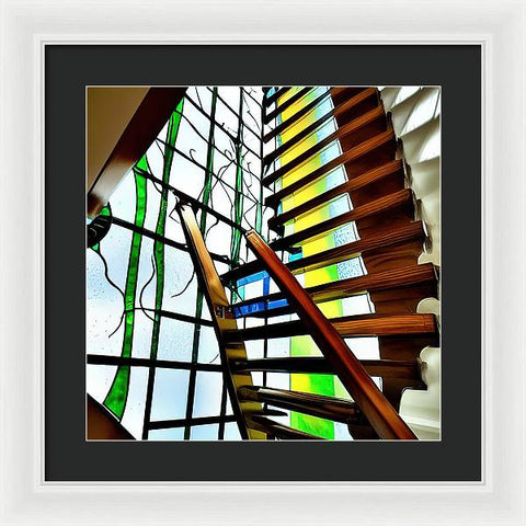 Majestic Reflection of the Staircase - Framed Print