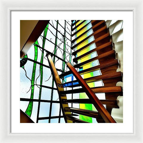 Majestic Reflection of the Staircase - Framed Print