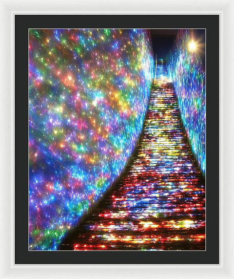 Walking Through a Colorful Oasis - Framed Print