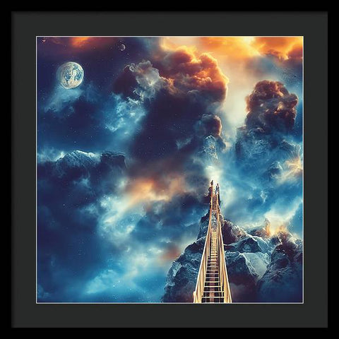 Piercing the Clouds - Framed Print