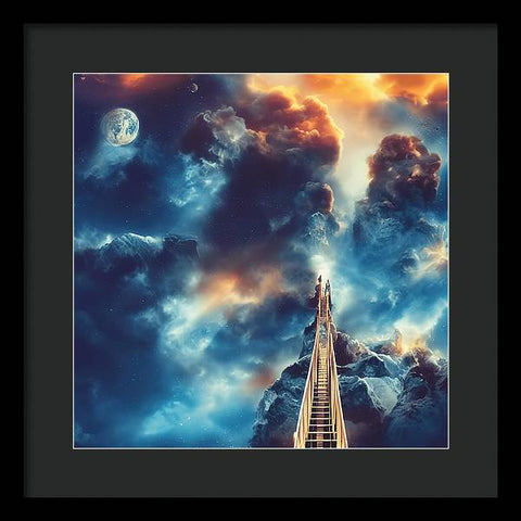 Piercing the Clouds - Framed Print