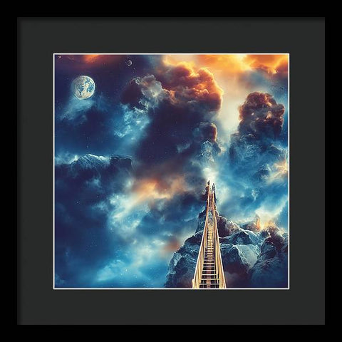 Piercing the Clouds - Framed Print