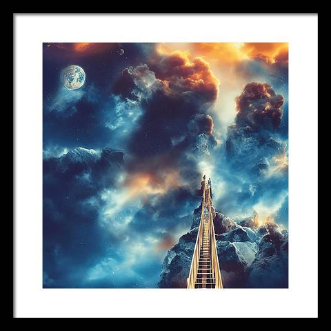 Piercing the Clouds - Framed Print