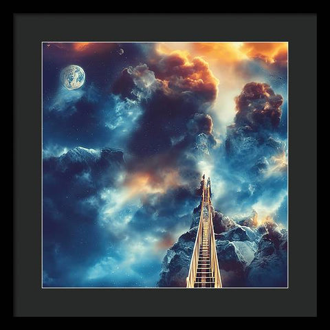 Piercing the Clouds - Framed Print