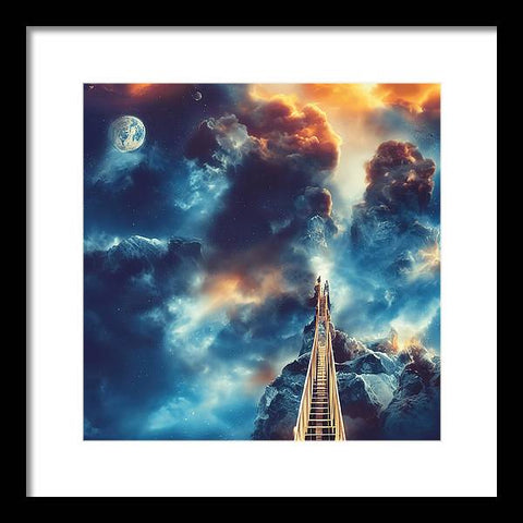 Piercing the Clouds - Framed Print