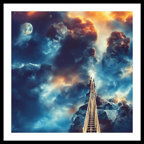 Piercing the Clouds - Framed Print