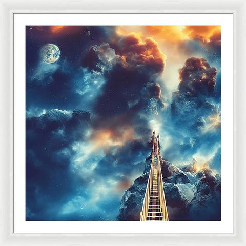 Piercing the Clouds - Framed Print