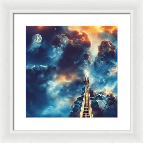 Piercing the Clouds - Framed Print