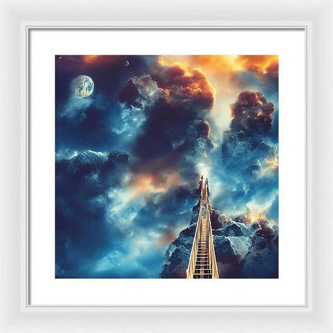 Piercing the Clouds - Framed Print