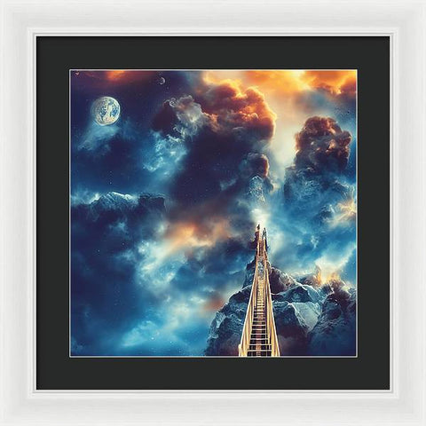 Piercing the Clouds - Framed Print