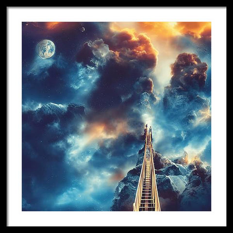 Piercing the Clouds - Framed Print