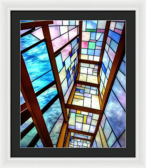 Colored Light – The Calming Chapel - Framed Print
