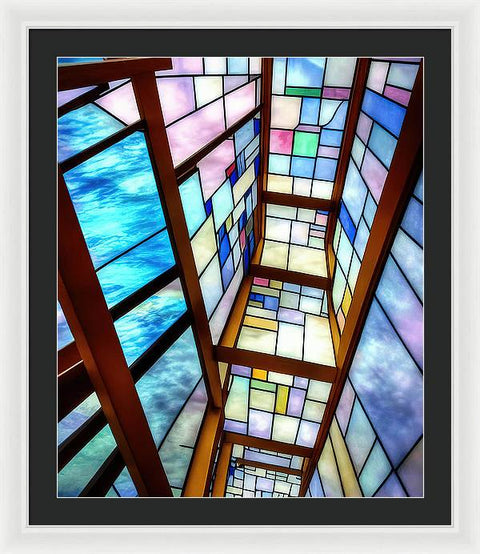 Colored Light – The Calming Chapel - Framed Print